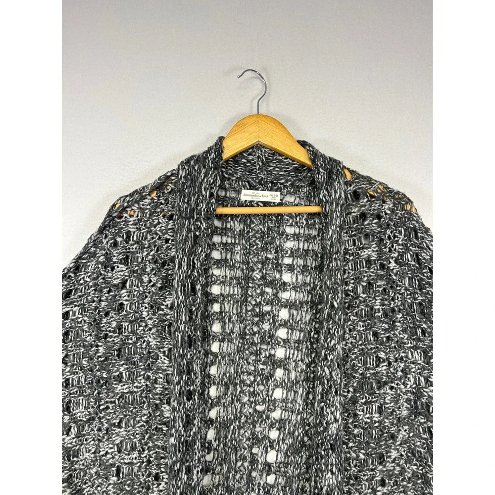 Boho Abercrombie & Fitch Women One Size‎ Marled Wool Blend Open Knit Cardigan